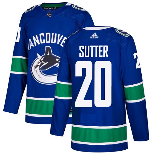 Adidas Men Vancouver Canucks 20 Brandon Sutter Blue Home Authentic Stitched NHL Jersey